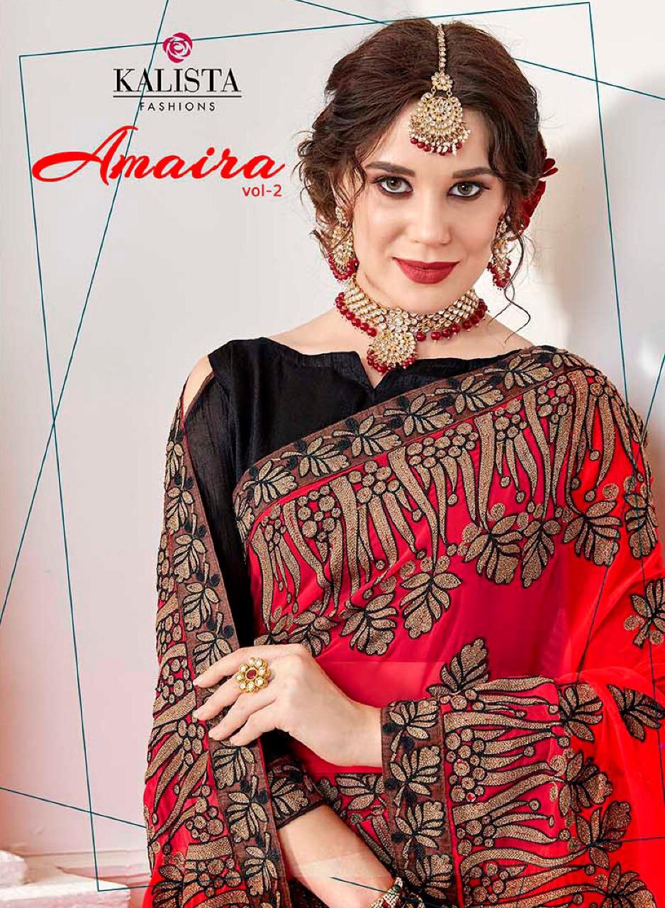 Kalista Fashions Amaira Vol 2 Designer Fancy Fabric Sarees C...