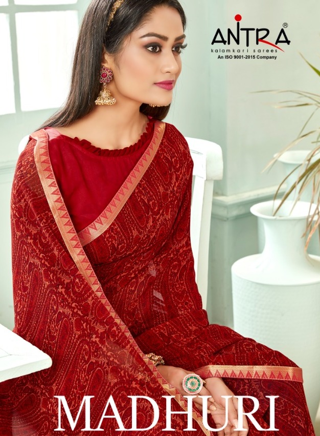 Antra Madhuri Printed Fancy Fabric Regular Wear Sarees Colle...