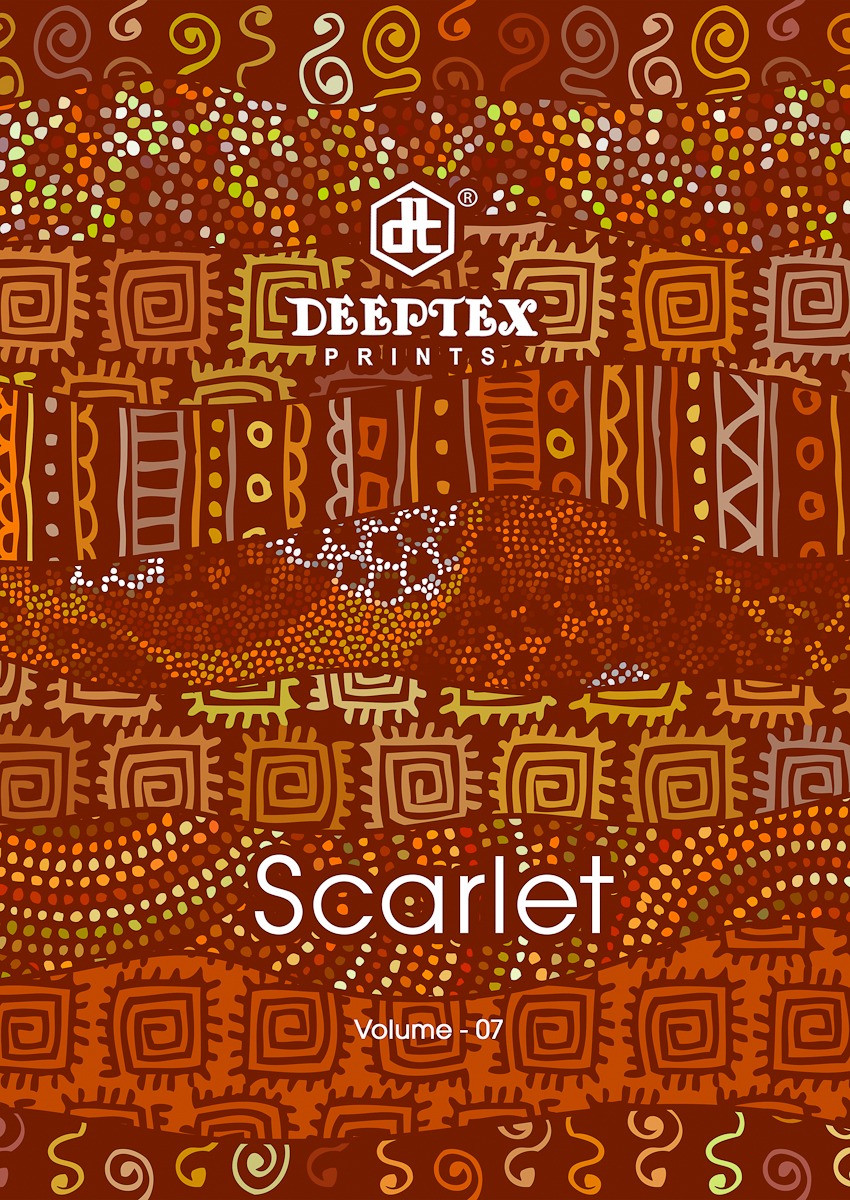 Deeptex Prints Scarlet Vol 7 Printed Cotton Dress Material W...