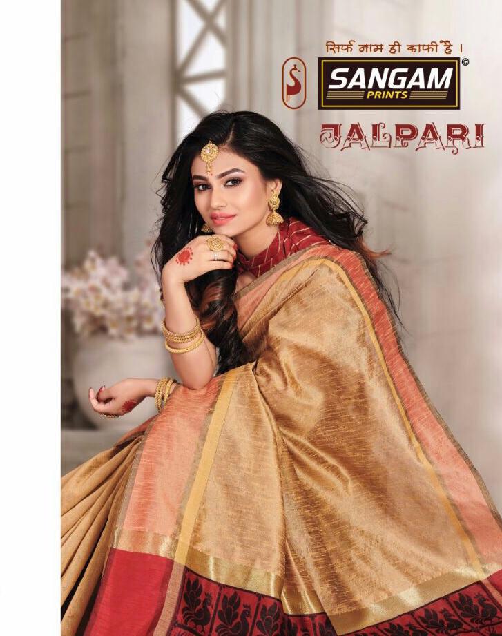 Sangam Prints Jalpari Designer Weaving Silk Sarees Collectio...
