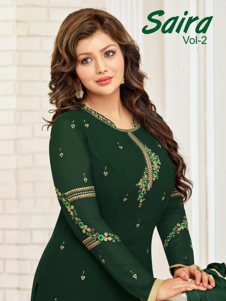 Mf Saira Vol 2 Faux Georgette With Embroidery Work Straight ...
