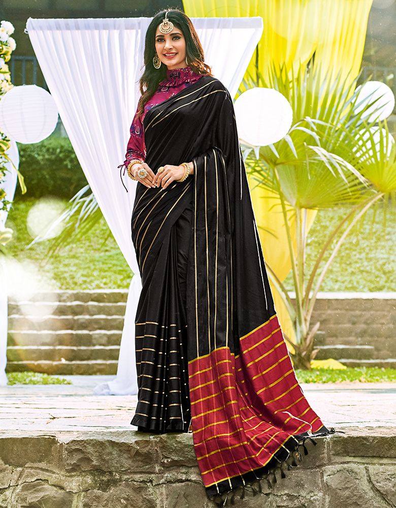 Cotton Fabric Beautiful Belt Saree With Attached Zalar In Pa...
