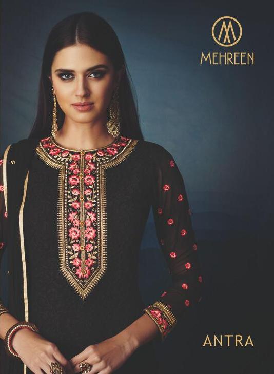 Mehreen Antra Georgette With Embroidery Work Dress Material ...
