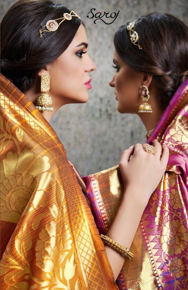 Saroj Parampara Designer Banarasi Silk Traditional Sarees Co...