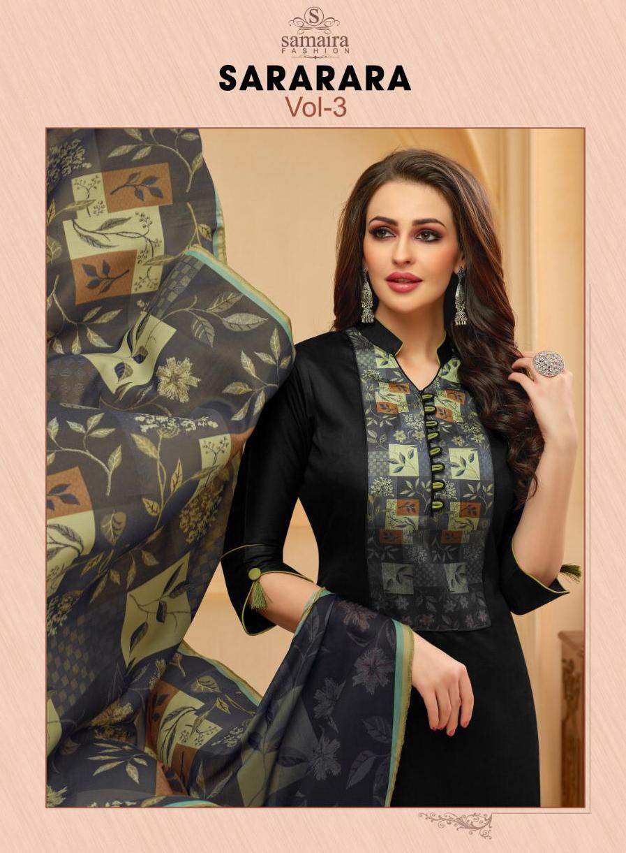 Samaira Fashion Sharara Vol 3 Printed Glace Cotton Dress Mat...
