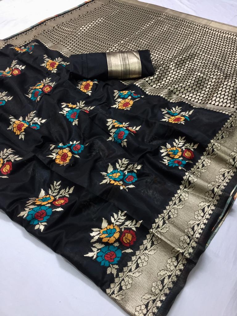 Sella Cotton Silk Party Wear Silk Cotton Sarees At Wholesale...