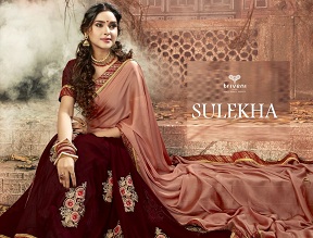 Triveni Sulekha Georgette Embroidered Sarees Collection At W...