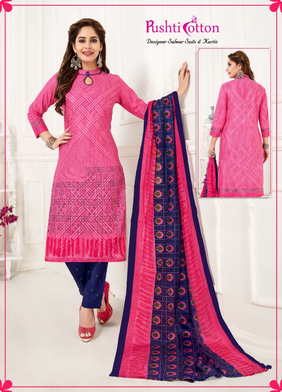 Pushti Cotton Palki Printed Cotton Dress Material Collection...