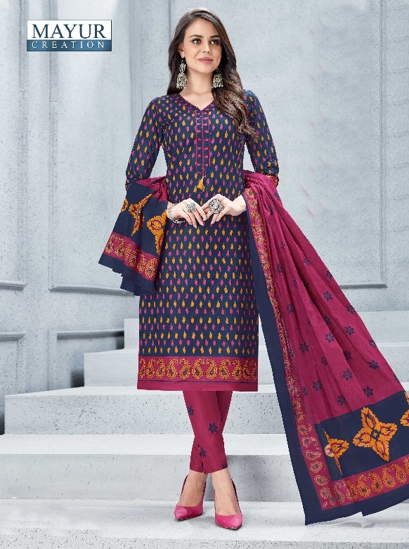 Mayur Creation Khushi Vol 44 Printed Cotton Dress Material C...