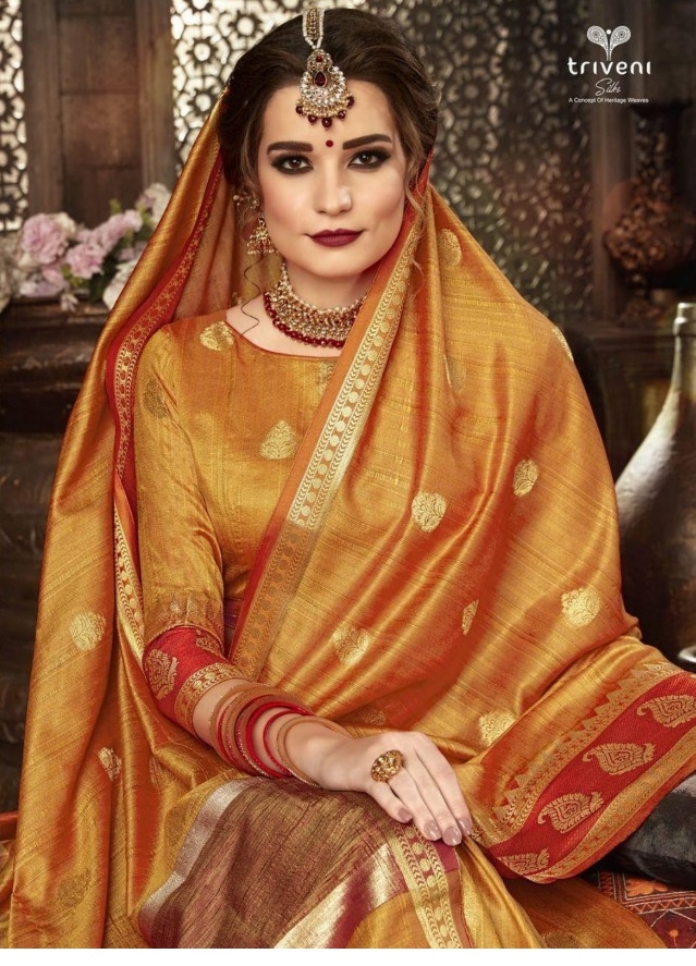 Triveni Aaruni Silk Traditional Sarees Collection At Wholesa...