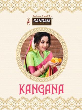 Sangam Prints Kangana Pure Silk Fancy Sarees At Wholesale Ra...