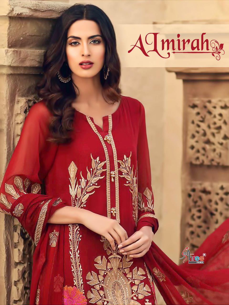 Shree Fabs Almirah Pure Cotton With Heavy Embroidery Work Pa...