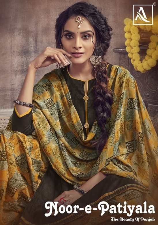 Alok Suit Noor E Patiyala Designer Jam Cotton Jacquard Patia...