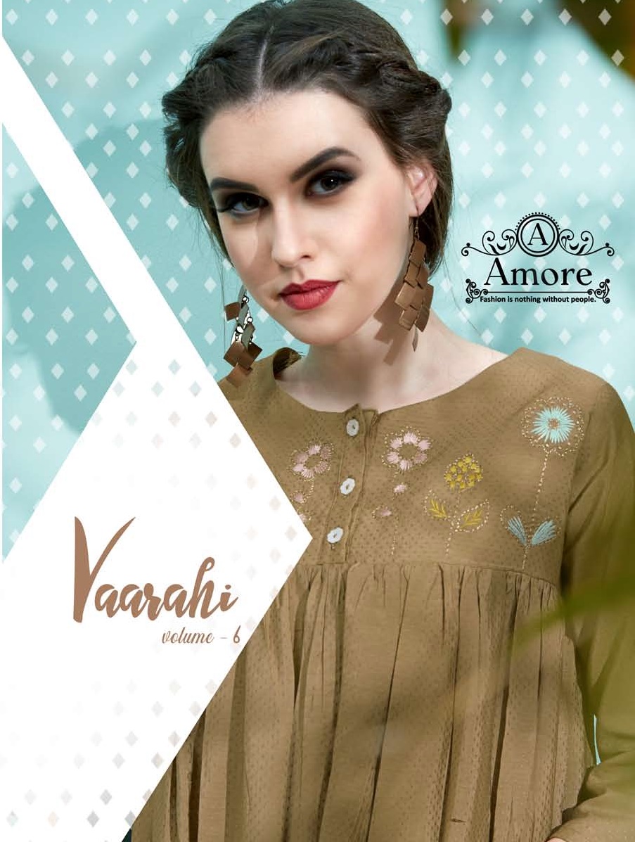 Amore Vaarahi Vol 6 Designer Embroidered Pure Cotton Silk Re...