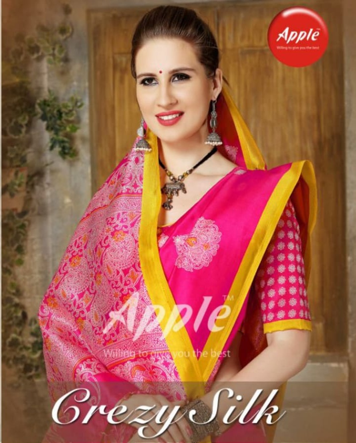 Apple Sarees Crezy Silk Designer Silk Sarees Collection At W...