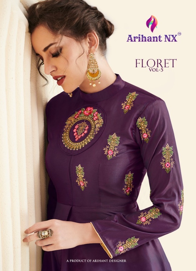 Arihant Nx Floret Vol 5 Designer Embroidered Satin Silk Read...