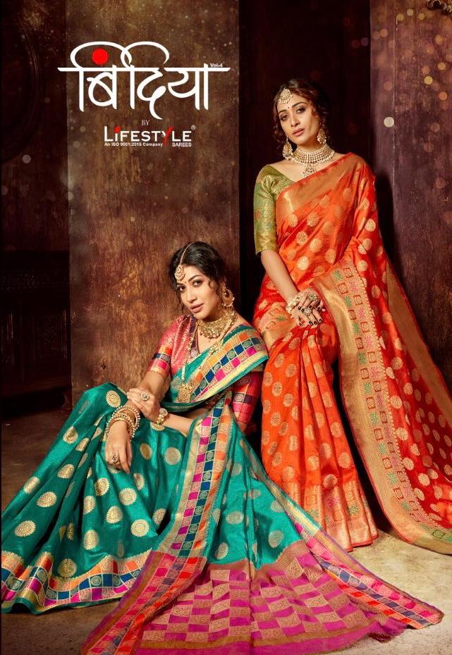 Lifestyle Sarees Bindiya Vol 4 Designer Weaving Silk Traditi...