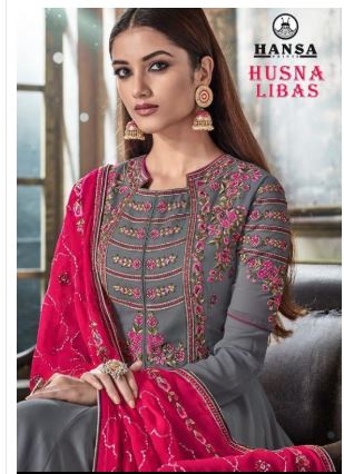 Hansa Husna Libas 1001-1006 Series Georgette With Embroidery...