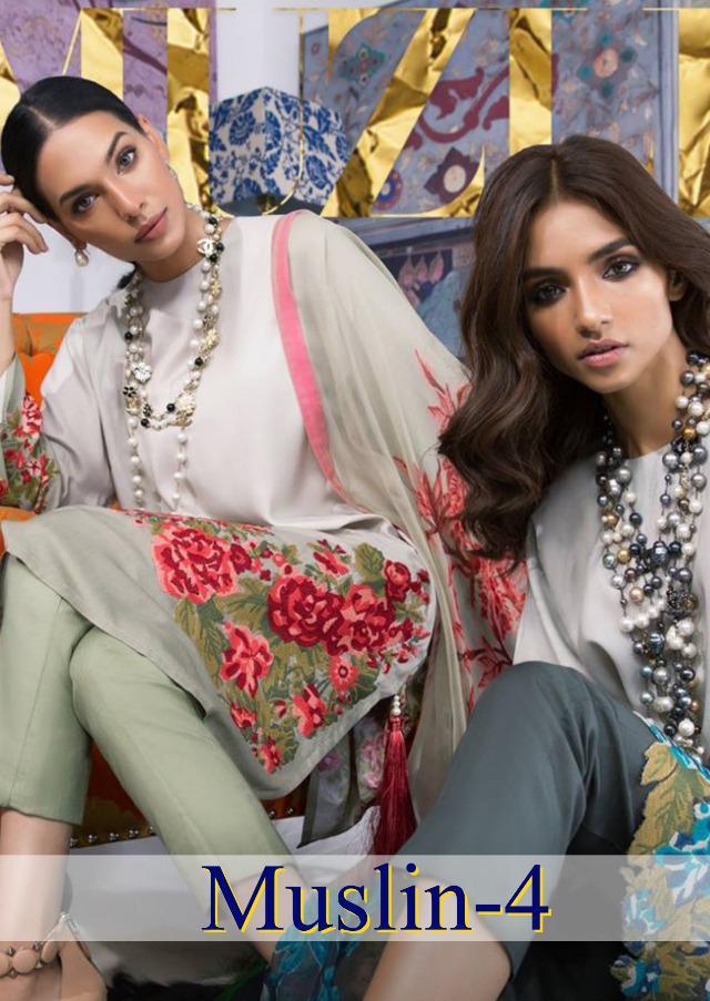 Deepsy Suits Muslin Vol 4 Printed Pure Cotton With Embroider...