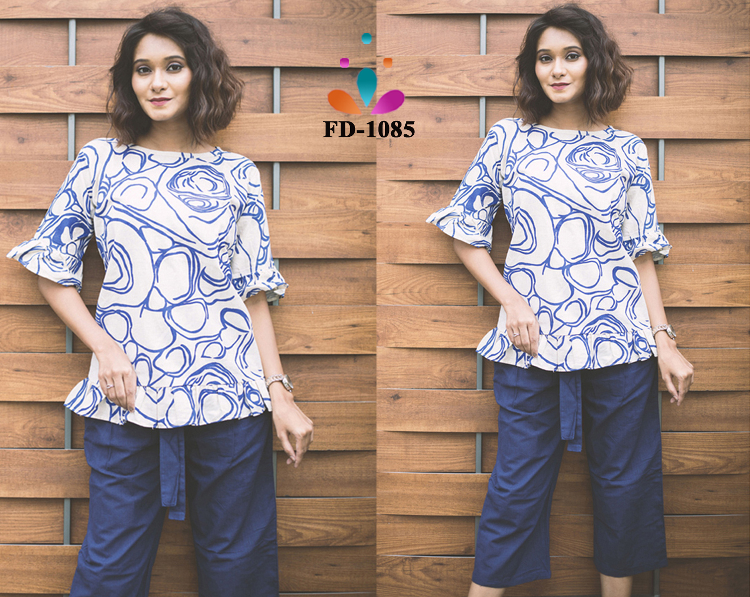 Fd Vol 38 Latest Pure Khadi Top With Bottom Readymade Wester...