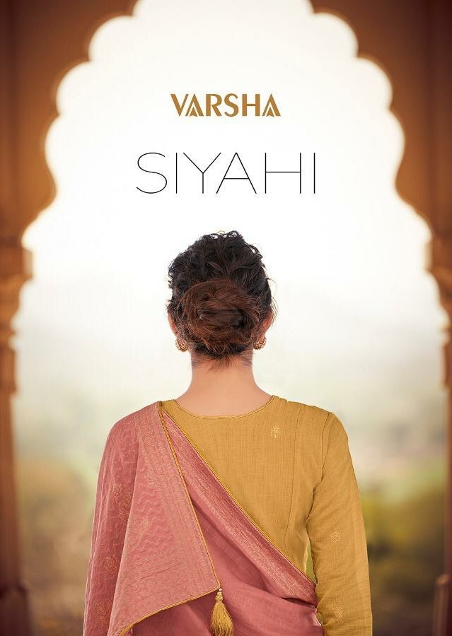 Varsha Fashion Siyahi Banarasi Foil Printed Chanderi With Em...