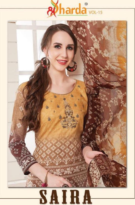 Lavina Sharda Saira Vol 15 Printed Cotton Dress Material Col...