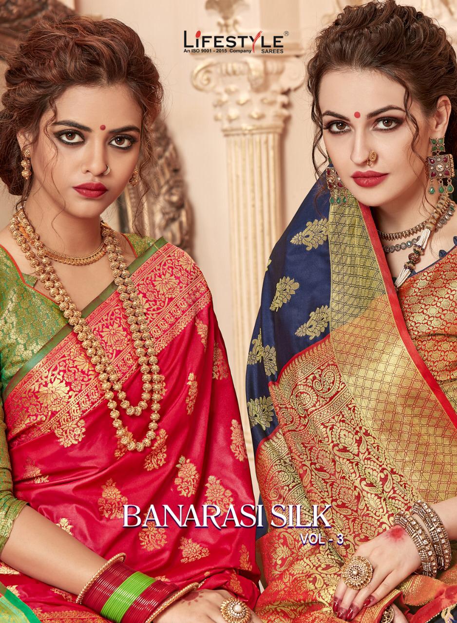Lifestyle Sarees Banarasi Silk Vol 3 Heavy Designer Banarasi...
