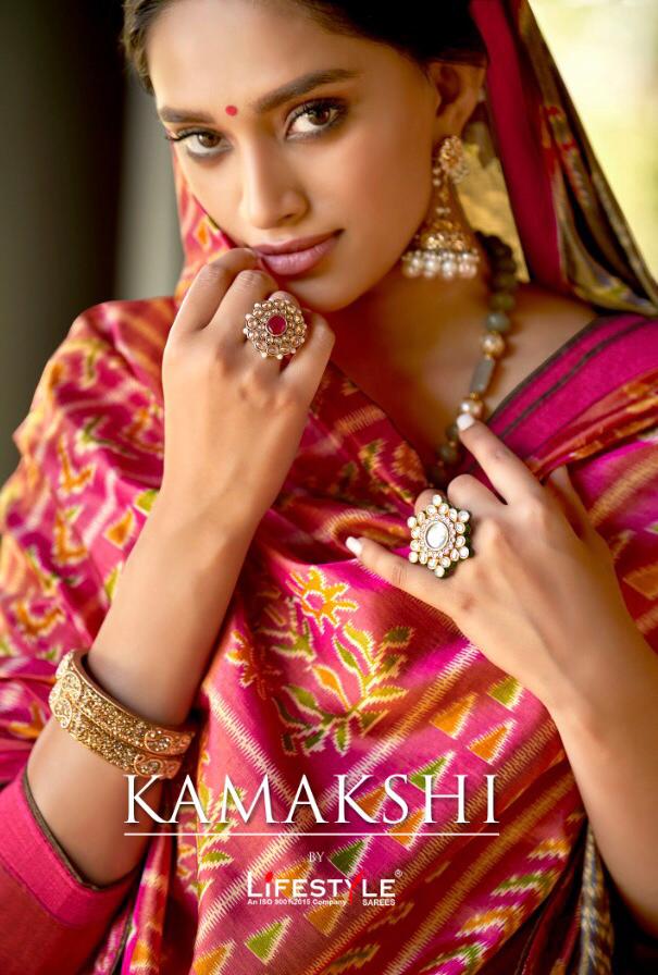 Lifestyle Sarees Kamakshi Printed Sana Silk Sarees Collectio...