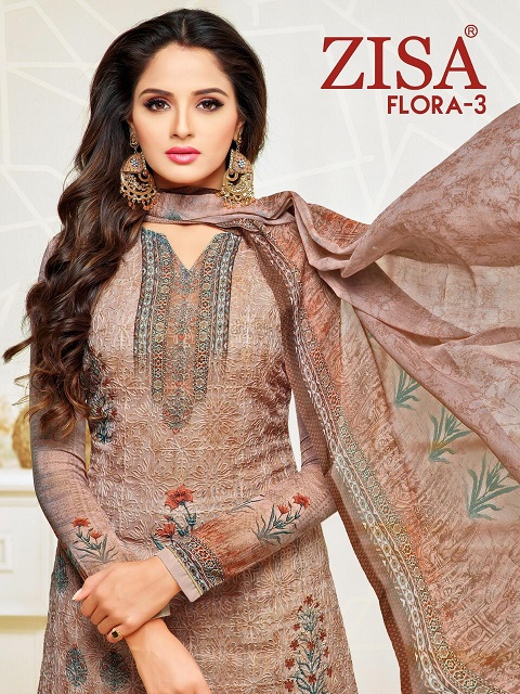 Meera Trendz Zisa Flora Vol 3 Digital Printed Georgette With...