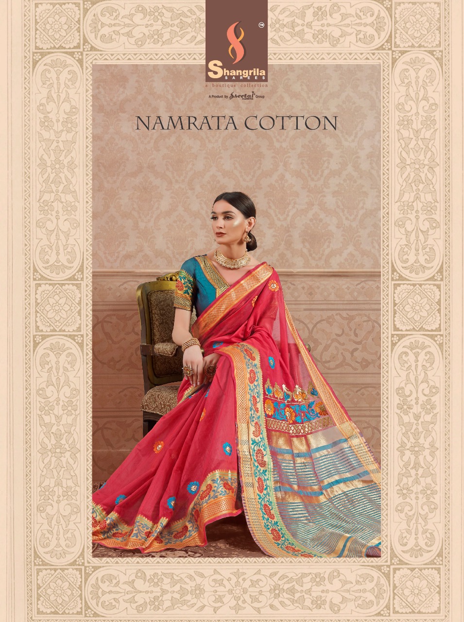 Shangrila Sarees Namrata Cotton Designer Weaving Silk Tradit...