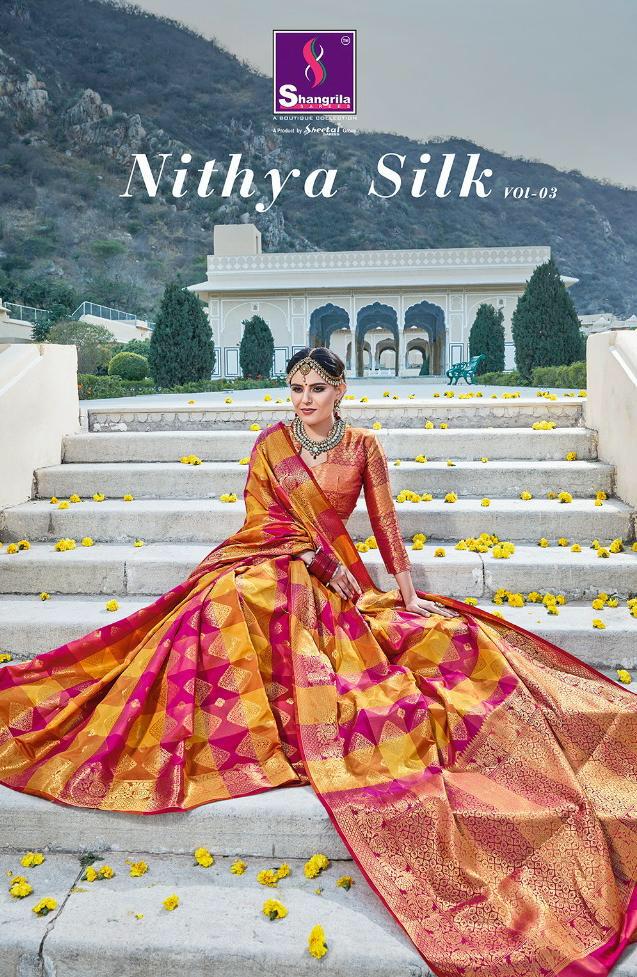 Shangrila Sarees Nithya Silk Vol 3 Designer Weaving Silk Sar...