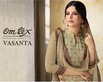 Omtex Vasanta Digital Printed Georgette With Thread Embroide...