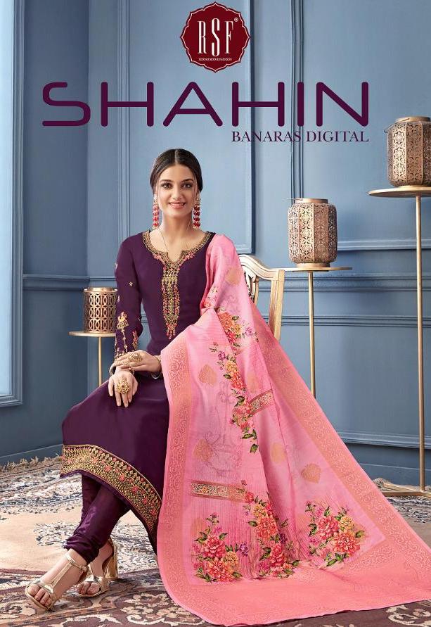 Rsf Shahin Pure Satin Georgette With Embroidery Work Straigh...