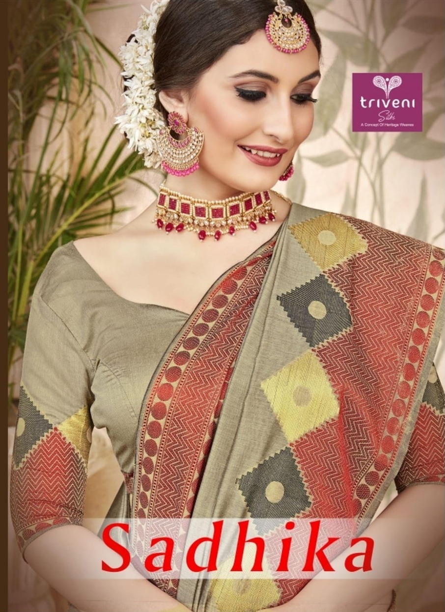Triveni Sadhika Designer Cotton Silk Sarees Collection At Wh...