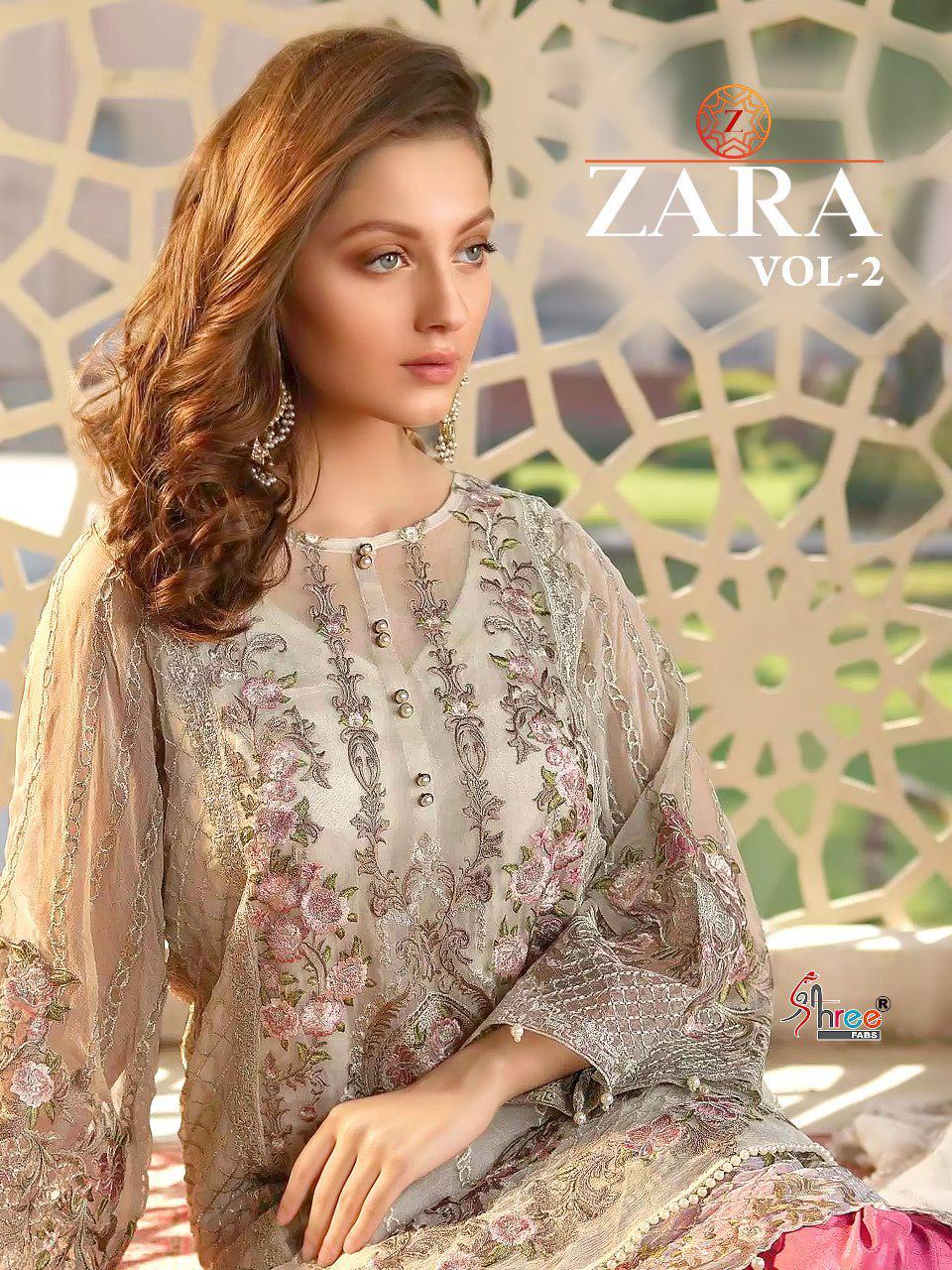 Shree Fabs Zara Vol 2 Georgette With Embroidery Work Designe...