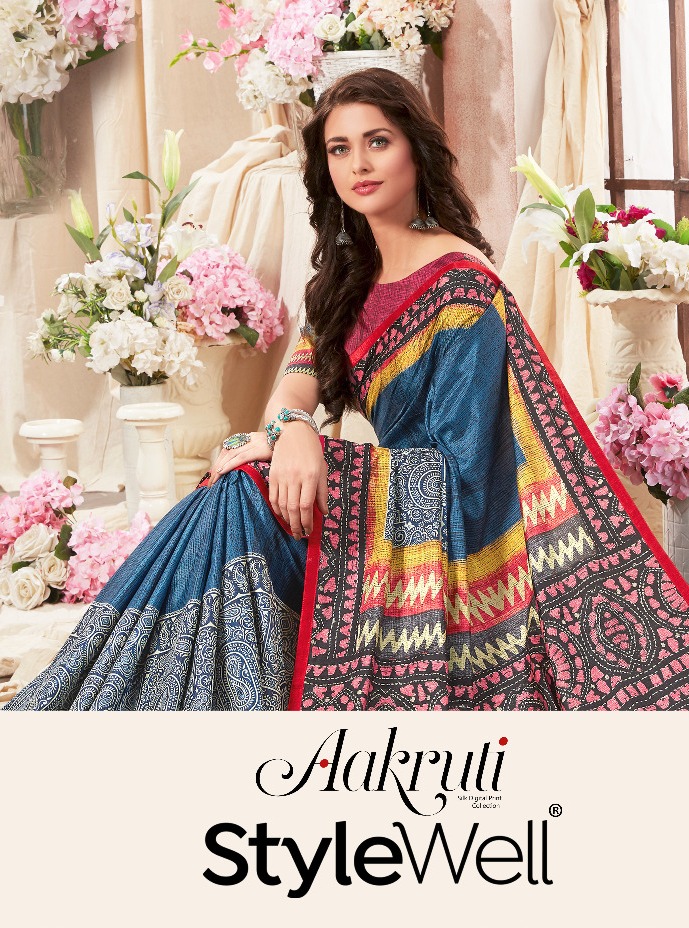 Stylewell Aakruti Digital Printed Silk Sarees Collection At ...