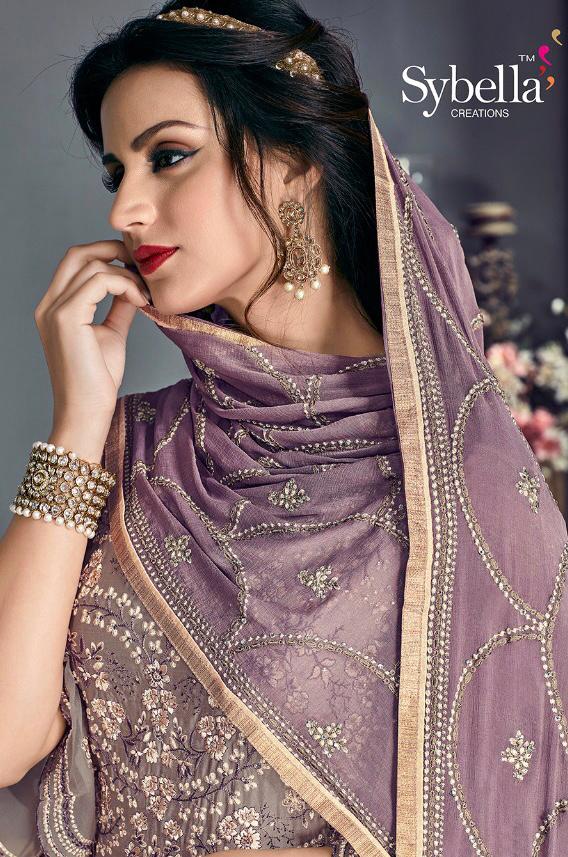 Sybella 701-706 Series Designer Heavy Embroidered Tussar Sil...