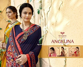 Triveni Angelina Printed Weightless Georgette Sarees Collect...