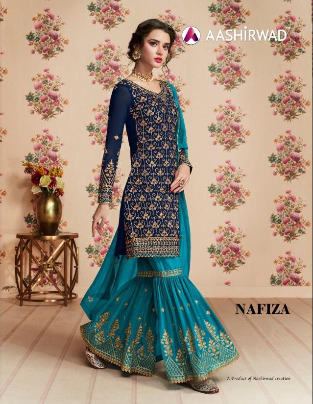 Aashirwad Creation Nafiza Real Georgette With Heavy Embroide...