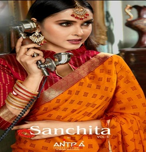 Antra Sanchita Vol 3 Printed Chinese Chiffon Sarees Collecti...