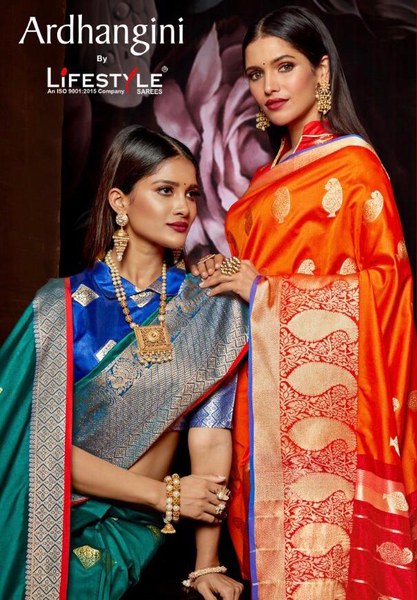 Lifestyle Sarees Ardhangini Designer Silk Traditional Sarees...