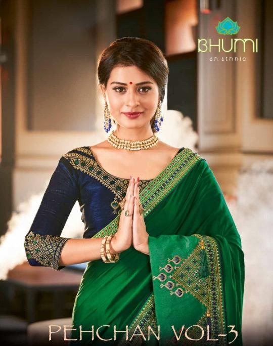 Bhumi Fashion Pehchan Vol 3 Designer Fancy Fabric With Work ...