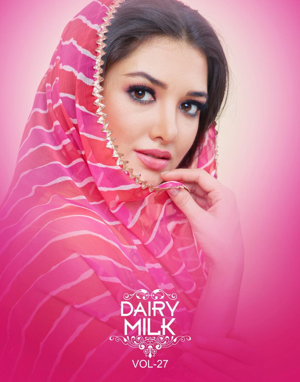 Angroop Plus Dairy Milk Vol 27 Designer Chanderi Cotton With...