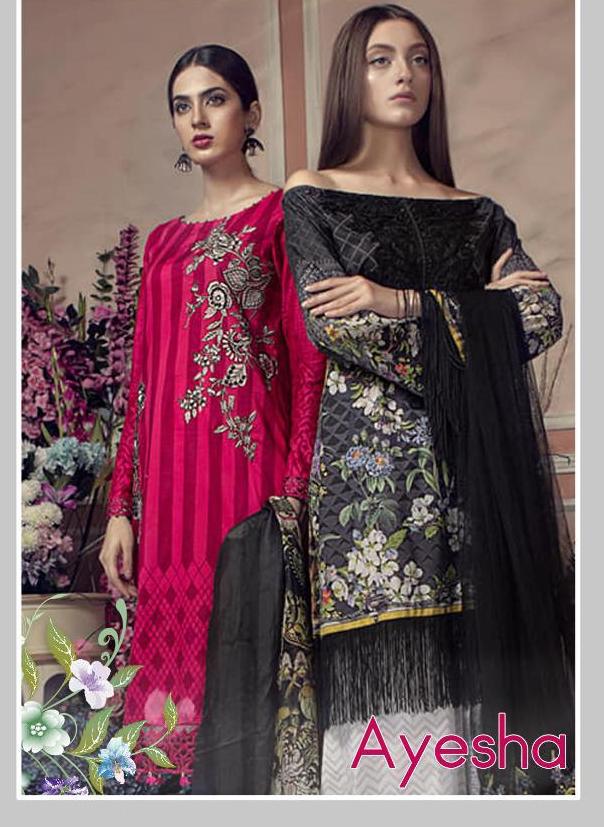 Deepsy Suits Ayesha Printed Pure Cotton With Work Pakistani ...