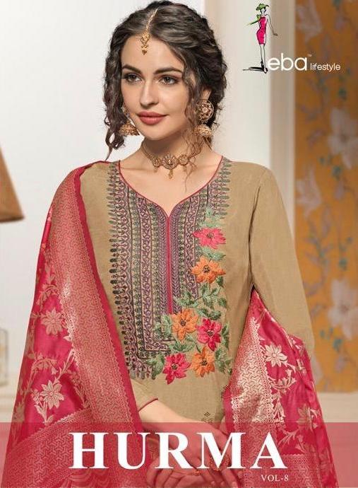 Eba Lifestyle Hurma Vol 8 Satin Georgette With Embroidery Wo...