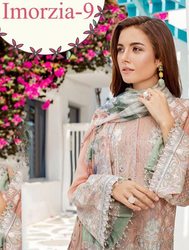 Deepsy Suits Imorzia Vol 9 Georgette With Embroidery Work Pa...