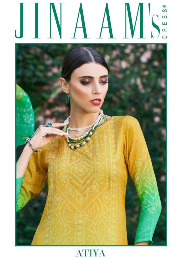 Jinaam's Dress Atiya Digital Printed Cotton Silk With Work D...