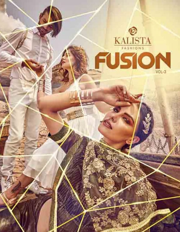 Kalista Fashions Fusion Vol 3 Heavy Embroidered Fancy Fabric...