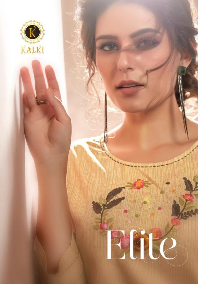 Kalki Fashion Elite Designer Linen Cotton With Handwork Read...