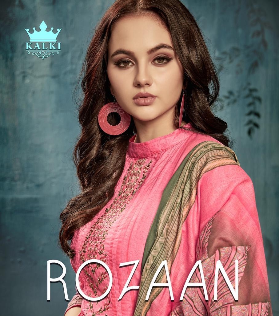 Kalki Fashion Rozaan Printed Lawn Cotton Dress Material Coll...